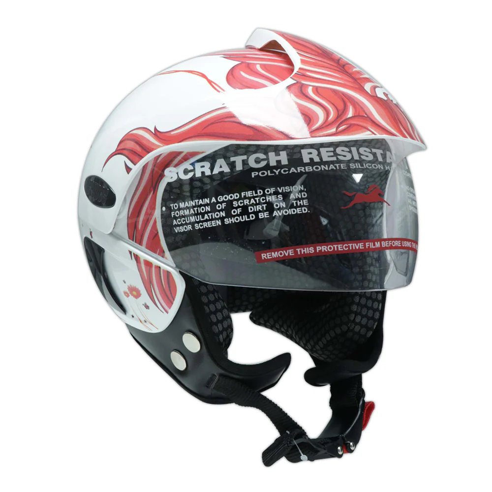 TVS Half Face Kids Helmet, Rosy Field - ISI Certified - Image 2