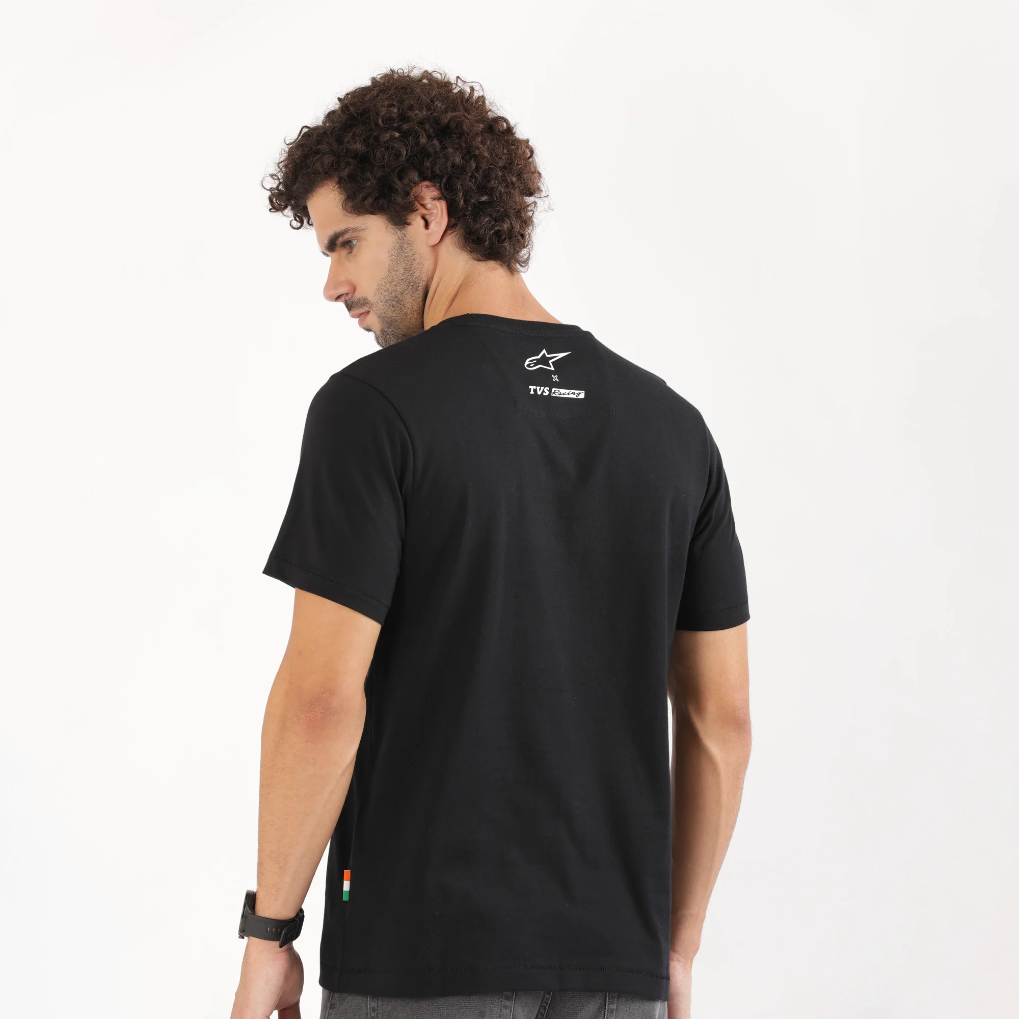 TVS Racing x Alpinestars Crew Neck T-Shirt-100% Soft Combed Cotton, Breathable & Anti-Microbial Fabric, Non-PVC Print, No-Chafe Skin-Friendly Comfort for Racing & Casual Everyday Wear - Image 2