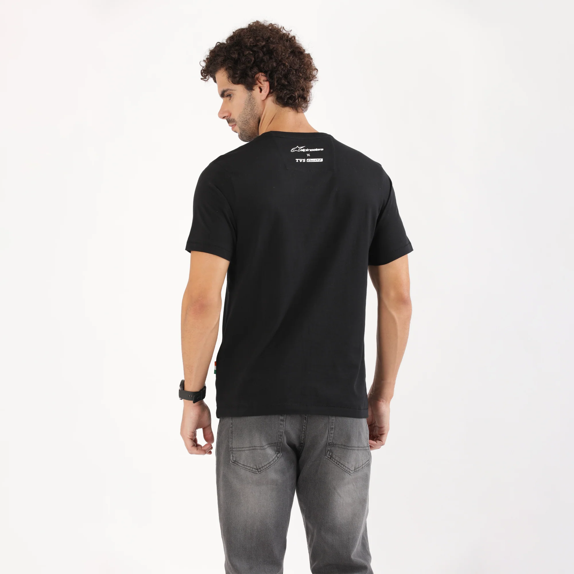 TVS Racing x Alpinestars Crew Neck T-Shirt-100% Soft Combed Cotton, Breathable & Anti-Microbial Fabric, Non-PVC Print, No-Chafe Skin-Friendly Comfort for Racing & Casual Everyday Wear - Image 2